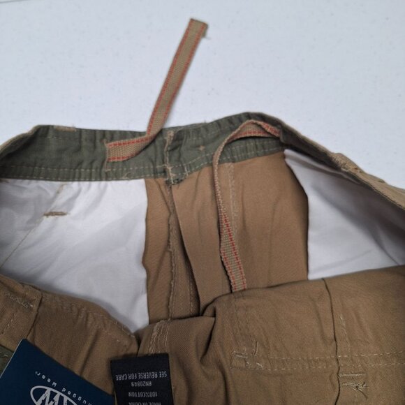 Rugged Wear Mens Cargo Shorts Khaki Drawstring Waistline‎ Pockets Size 36 - Picture 6 of 7